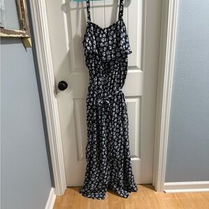 Lane Bryant Black and White Floral Maxi Dress